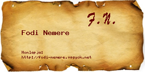 Fodi Nemere névjegykártya